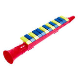 Piano Horn with colorful piano keys and red horn for kids to blow and play musical notes.