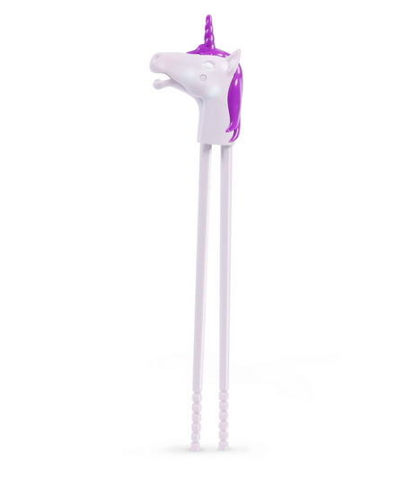Munchtime Chopsticks Unicorn with purple mane and horn, featuring fun chomping action for easy mealtime use.