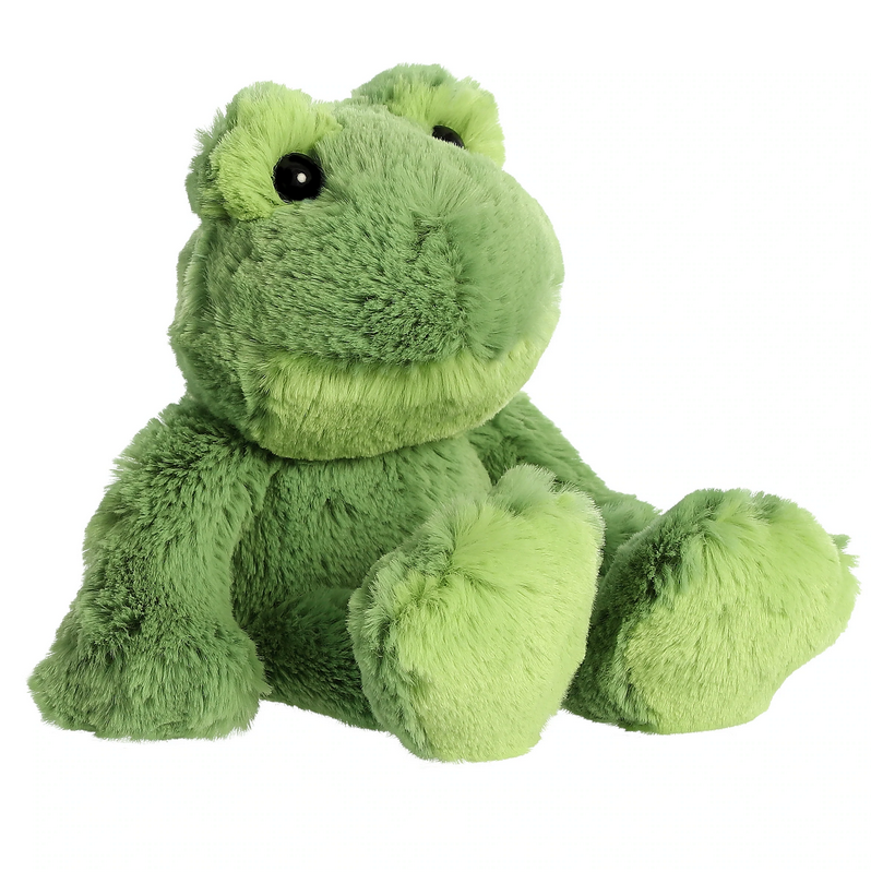 Frog Fernando plush toy, soft and cuddly green frog, 8 inches tall, perfect for kids aged 3 and up.