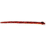 Red Viper Snake plush toy with red and black spotted fabric, yellow underside, and a sticking out tongue.