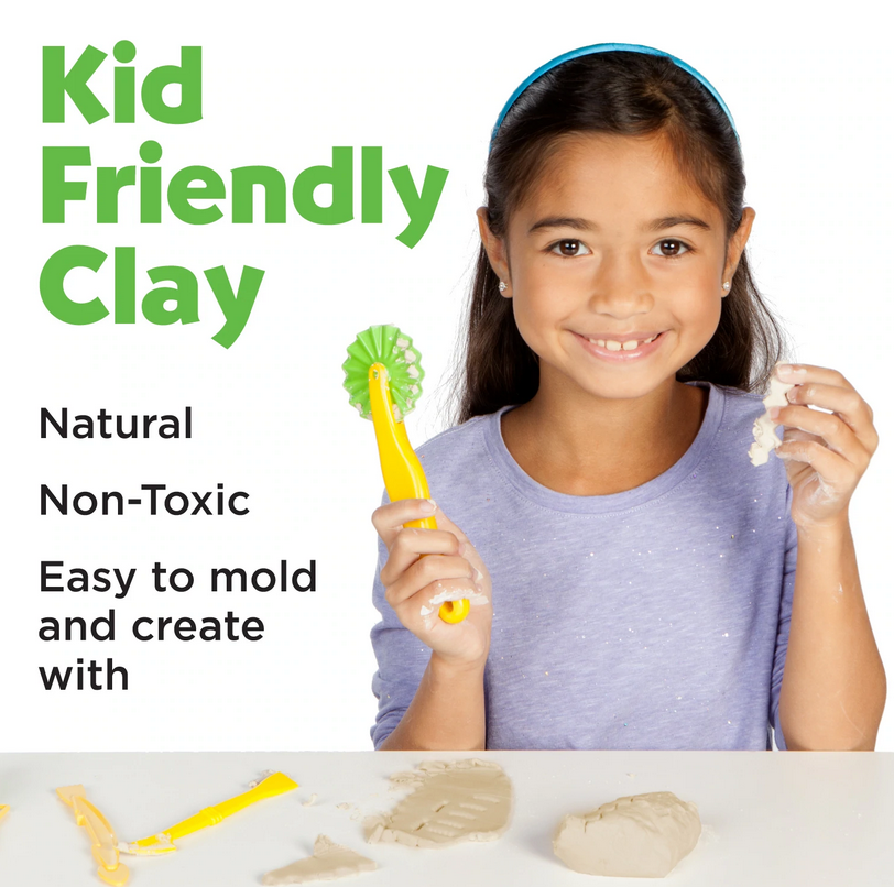 Studio Pottery Wheel with kid-friendly natural, non-toxic clay for easy molding and creative pottery projects.
