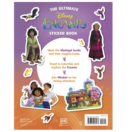 Ultimate Sticker Book | Encanto with magical Madrigal family stickers and vibrant scenes from Disney’s Encanto movie.