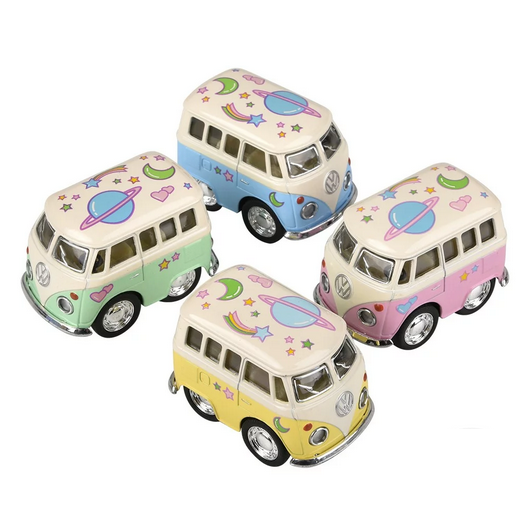 VW Mini Pastel Flower Power Bus