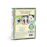 Create A Story | Volcano Island flash cards box showing instructions and colorful illustrations by Alex Barrow.