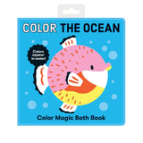 Bath Book Color Magic | Color the Ocean with colorful fish illustration and colors appearing in water.