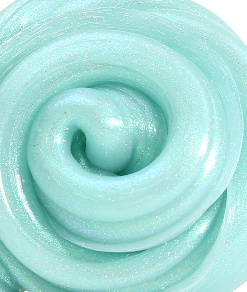 Cosmic Glows Infinite Nebula Thinking Putty in shimmering aqua swirl with sparkle and glow features.