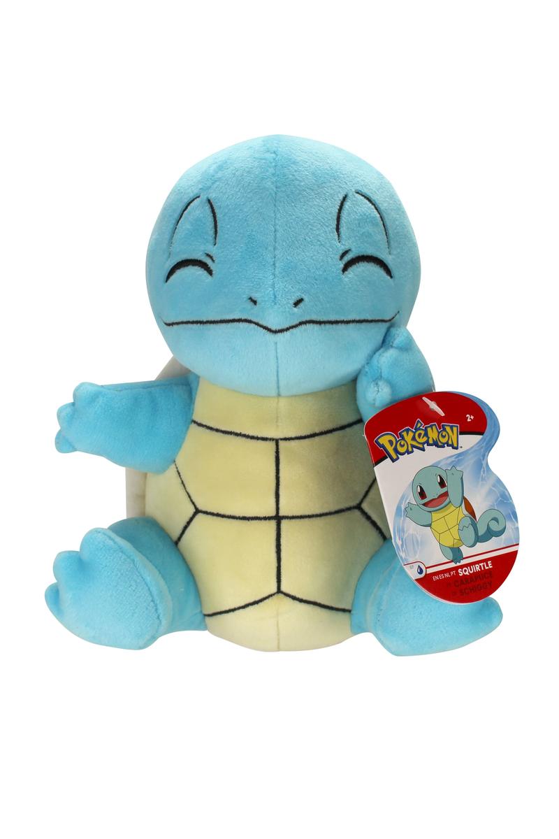 Pokemon Character plush featuring a cuddly blue Squirtle with embroidered details, perfect for snuggling or gifts.