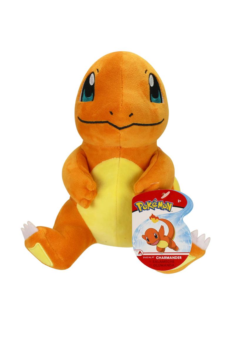 Pokemon Character plush featuring a soft, cuddly Charmander with embroidered details and vibrant colors.
