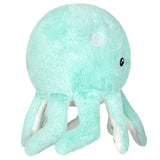 Octopus Snackers plush toy in soft turquoise with eight legs, perfect for cuddling and play for all ages.