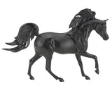 Black Stallion with Book 1:12 scale model horse figurine with flowing mane and tail in dynamic pose for ages 8+ freedom series.
