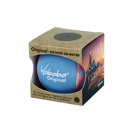 Waboba Original Tropical water bouncing ball in packaging, designed for oceans and lakes, fun summer toy.